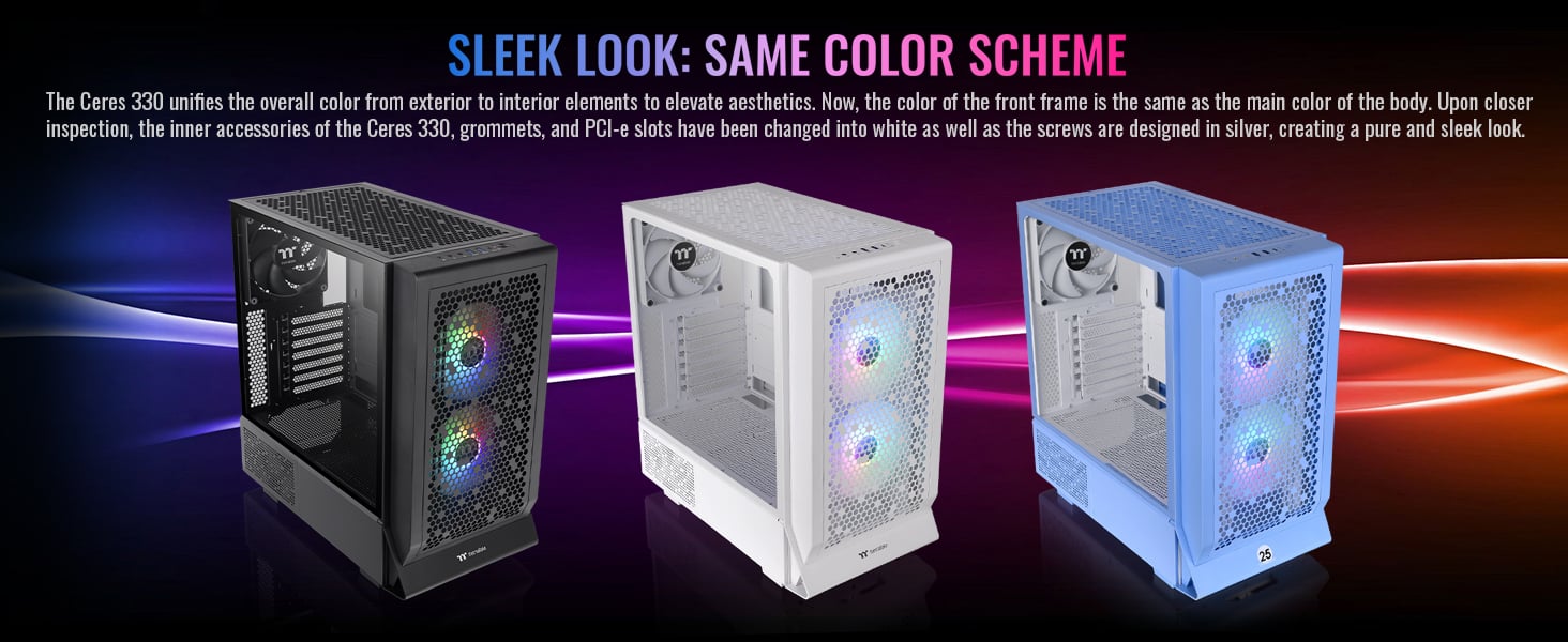 Thermaltake Ceres 330 TG ARGB Mid Tower E-ATX Case